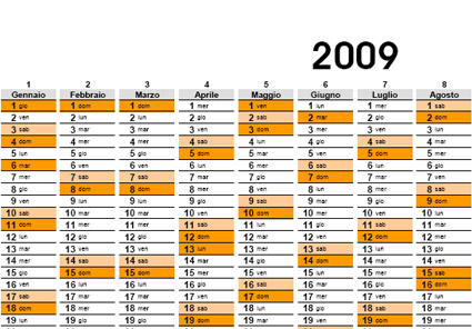 Calendario 2009