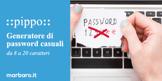 Creare password casuali online da 8 a 20 caratteri