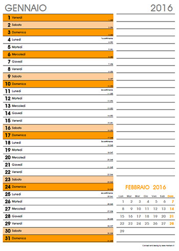 Calendari mensili 2016