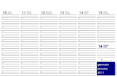 Agenda 2011 da tavolo