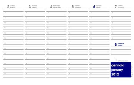 Agenda 2012 da tavolo