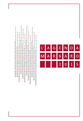 Agenda 2015 settimanale