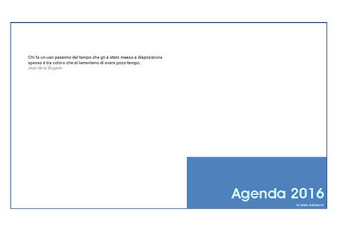 Agenda 2016 da tavolo