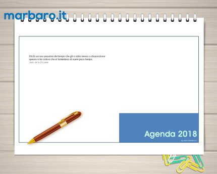 Agenda 2018 da tavolo