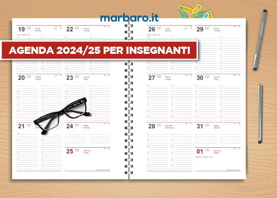 Agenda 2024/2025 per insegnanti professori docenti da stampare