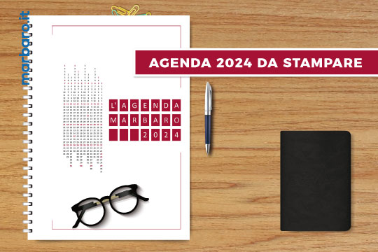 Agenda 2024 - Planning mensile memorello con divisione mesi - Cartolibreria  Gianna