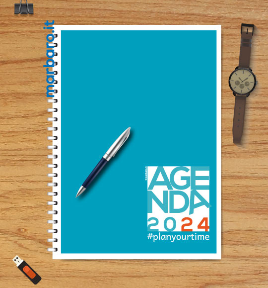 Agenda 2024 settimanale verticale da stampare in A4