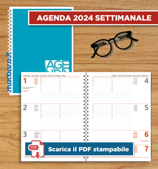 Agenda Settimanale e Giornaliera 2024