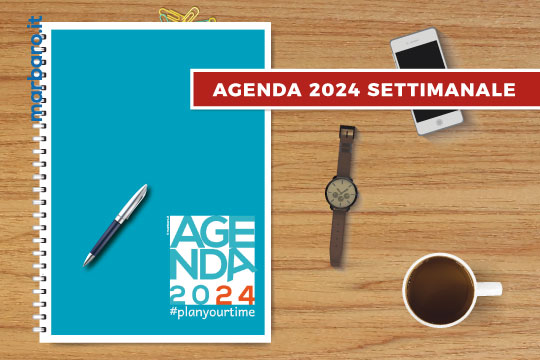 Agenda 2024 settimanale verticale in PDF da stampare su A4