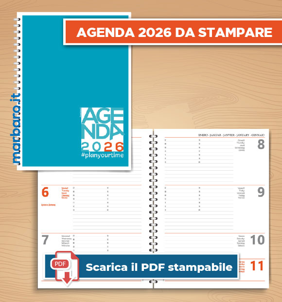 Agenda 2026 da stampare gratis
