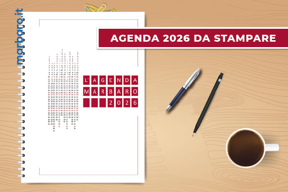 Agenda 2026 da stampare settimanale