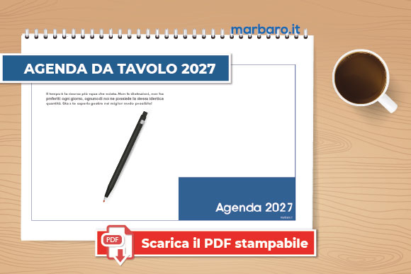 Agenda 2027 da tavolo sottomano stampabile Agenda 2027 da tavolo sottomano stampabile