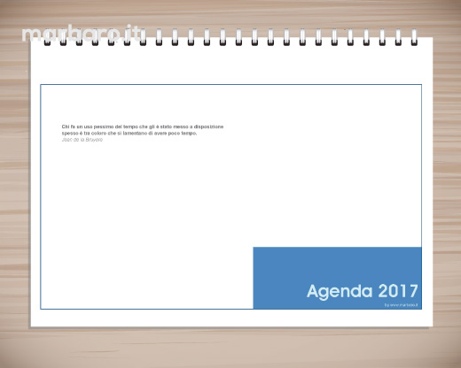 Agenda Planning 17 Settimanale Da Tavolo Pdf Da Stampare