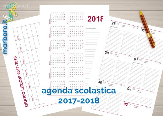 Agenda Scolastica 17 18 Da Stampare Settimanale