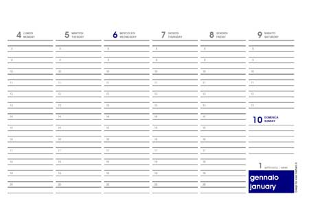 Agenda settimanale 2010