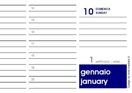 Agenda 2010 da stampare