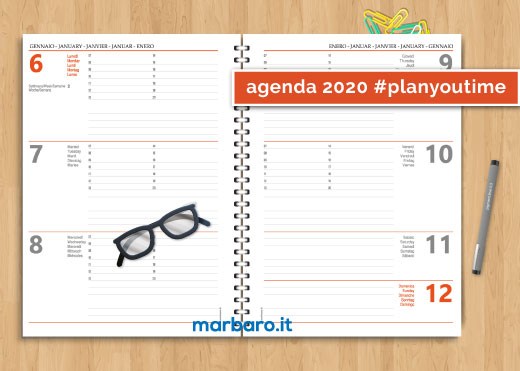 Agenda settimanale 2020 da stampare