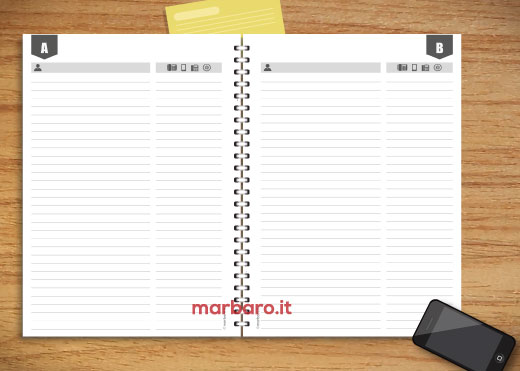 Agenda telefonica da stampare