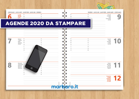 Agende Da Stampare Settimanali E Da Tavolo Da Scaricare In Pdf