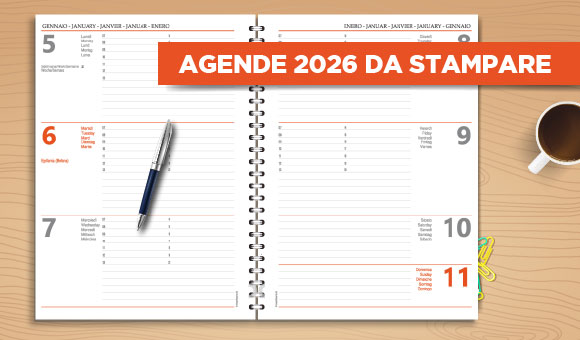 Agende settimanali 2026 da stampare Agende settimanali 2026 da stampare