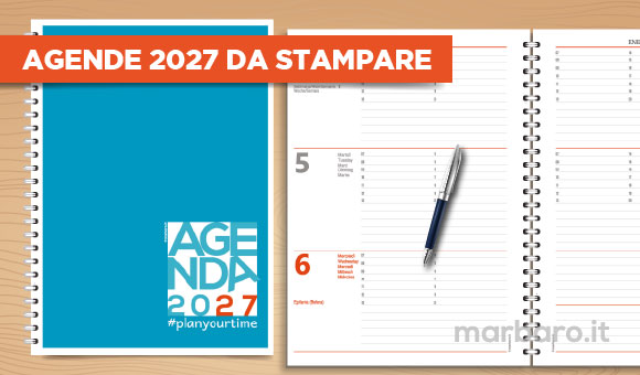 Agende settimanali 2027 da stampare