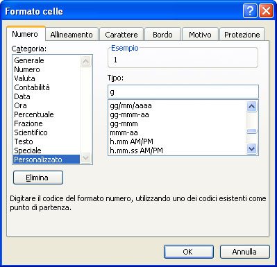 Impostare un calendario in Excel