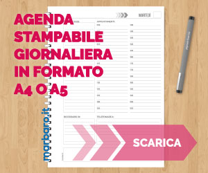 Agenda stampabile giornaliera