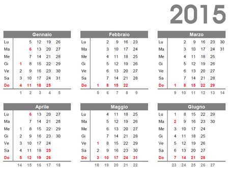 Calendario gratis 2015