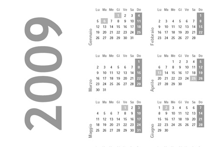 Calendario 2009 da scaricare