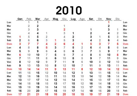 Calendario 2010 PDF
