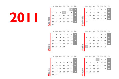 Calendario 2011 da stampare