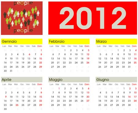 CALENDARIO MENSILE 2012 DA SCARICARE