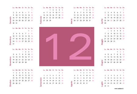 Calendario gratis 2012