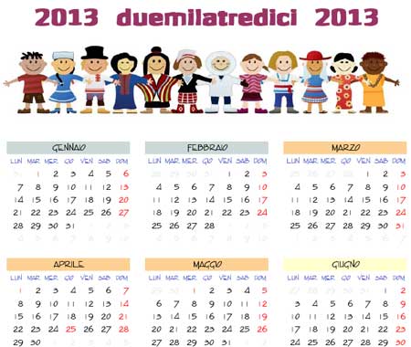 Calendario 2013 bambini