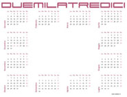 Calendario 2013 vettoriale