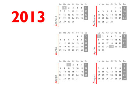 Calendario 2013 da stampare