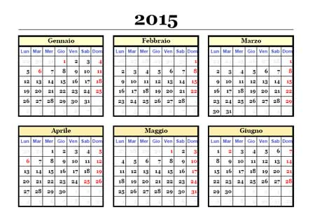 Calendari 2015 annuali gratis