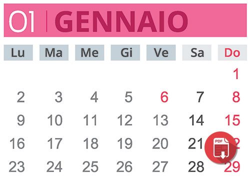Calendari 2017 vettoriali