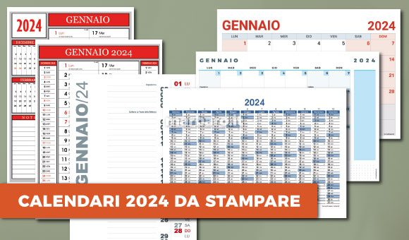 Applicazioni Excel, calendari, cartelli e moduli da stampare