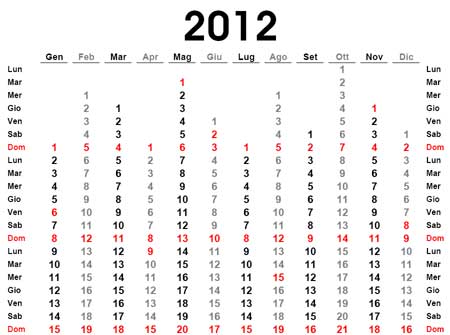 Calendario 2012 PDF