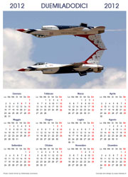 Calendario 2012 con foto di aerei
