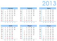 Calendario 2013 annuale