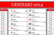 Calendario 2014 con i santi