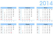 Calendario 2014 annuale