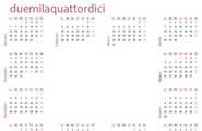 Calendario vettoriale 2014