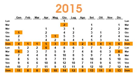 Calendario 2015 verticale