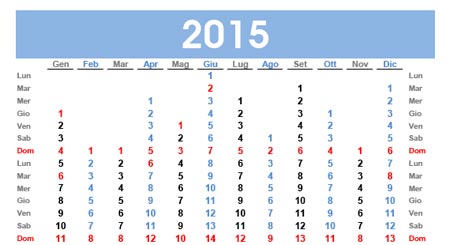 Calendari annuali 2015