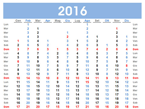 Calendario 2016 pagina A4