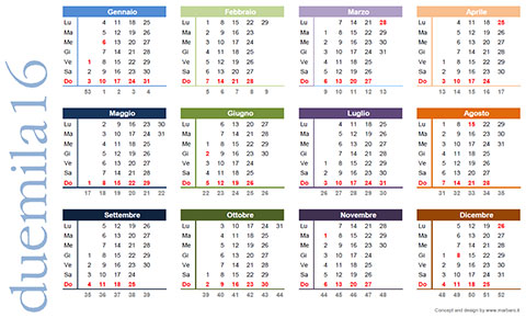  Calendario  2022 da stampare scarica gratis in PDF