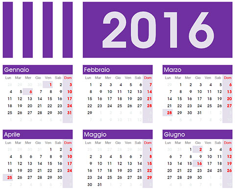 Calendario 2016 gratis